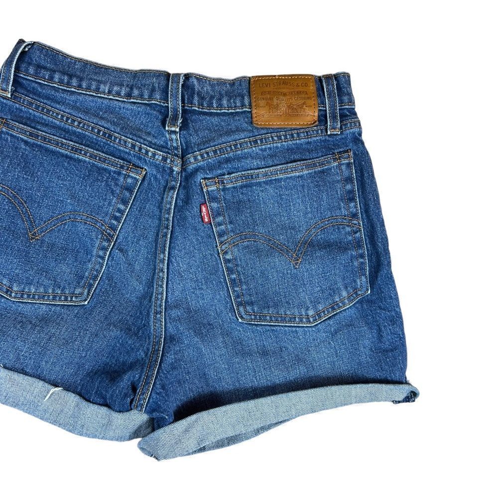 Levi’s 501 Blue Wedgie Cuffed Denim Shorts - Picture 5 of 8